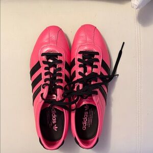 Adidas Women's Vibrant Pink and Black Sneakers